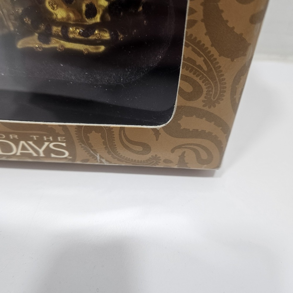 Vintage 2003 Home For The Holidayd Jeweled Collection Gold Cheetah Ornament - Picture 11 of 16